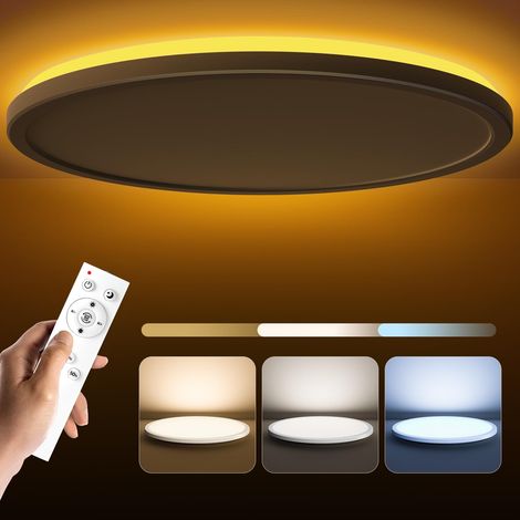Plafoniera LED dimmerabile, plafoniera da 36 W con telecomando, luce notturna bianca calda 2000 K, pannello dimmerabile 3000 K-6500 K per camera da letto, cameretta dei bambini, soggiorno, grande roto
