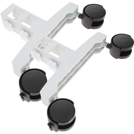 Lot de 2 Pieds Universels pour Chauffage Infrarouge Roues Pivotantes à 360°, Support en Nylon et Fer, Compatible Radiateurs Électriques, pour Usage Domestique (1/5)