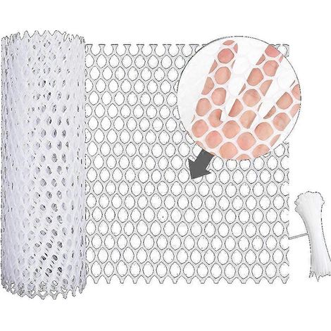 Grillage à poules en plastique, fil de clôture blanc (1/5)