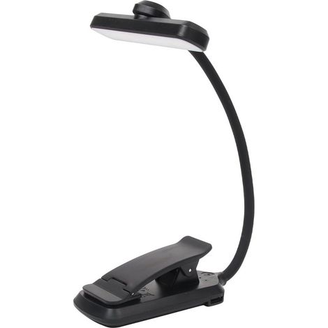 Lampe de lecture à côté du lit - Lampe de table avec pince - Rechargeable - 5 niveaux de lumière - 3 températures de couleur - Lumière chaude (1/5)