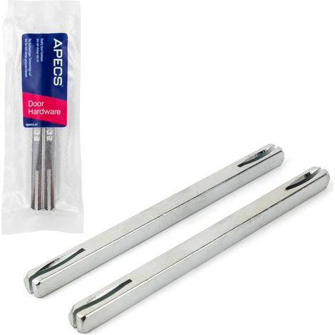 Set aus 2 verzinkten Vierkantstangen 8x150mm für robuste Stahltürgriffe, sichere Befestigung für den Innen- und Außenbereich