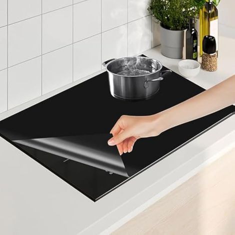 54x90cm Tapis de Protection Plaque Induction, Protege Plaque Induction Silicone Protection Plaque de Cuisson Magnétique Anti Rayures Non Slip Protège Plaque Induction (1/5)