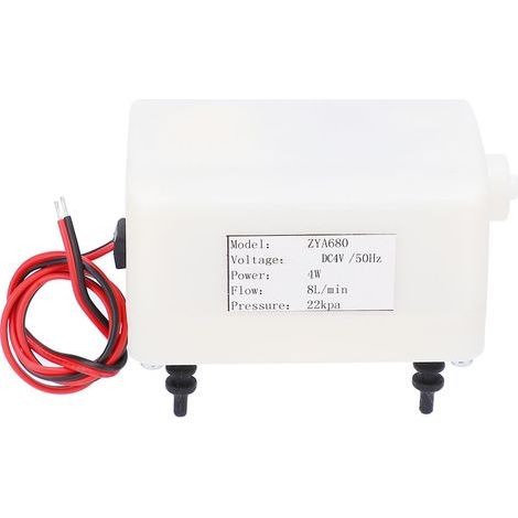 ZYA680 Mini-Luftpumpe, ultraleise, 4 W, 6–8 l/min, 15–25 kPa, AC/DC-Elektro-Aufblasgerät, DC 4 V (1/5)