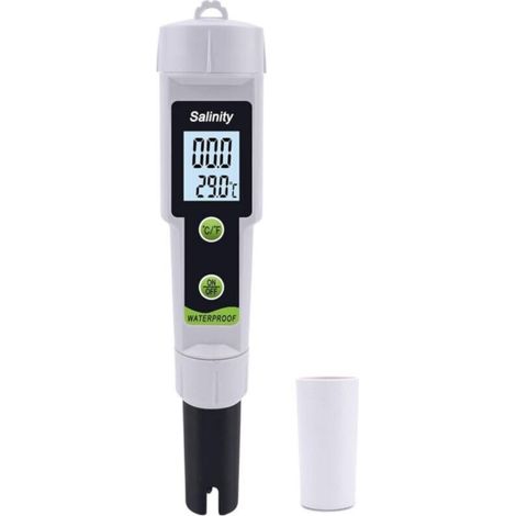 Testeur De Salinité 0-199.9 Ppt Testeur De Sel Pour Piscine Compteur De Sel De Piscine Testeur Salinité Piscine De Type Stylo NuméRique Pour Les Tests De Salinité De L'Eau De Mer/De L'Eau SaléE (1/5)