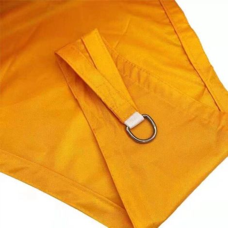 Voile d'ombrage, toile d'ombrage, voile triangulaire, auvent, protection UV, durable et respirant, adapté au balcon de terrasse de jardin, orange, 4M×4M×4M (1/5)