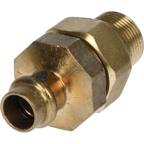 Raccord à sertir laiton rouge raccord à visser 15 mm x 3/4’’ FM contour V à joint plat