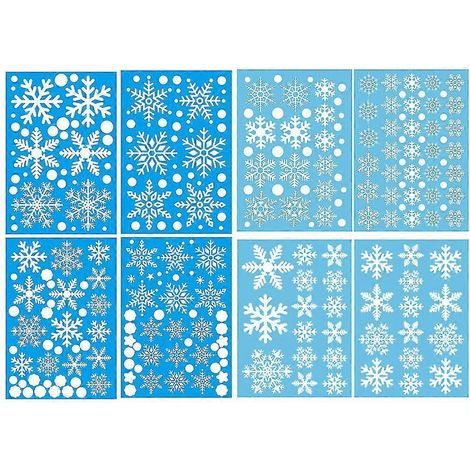 Pegatina navideña de copo de nieve para ventana, para decoración de ventanas y espejos, artículos para fiestas navideñas. (1/5)