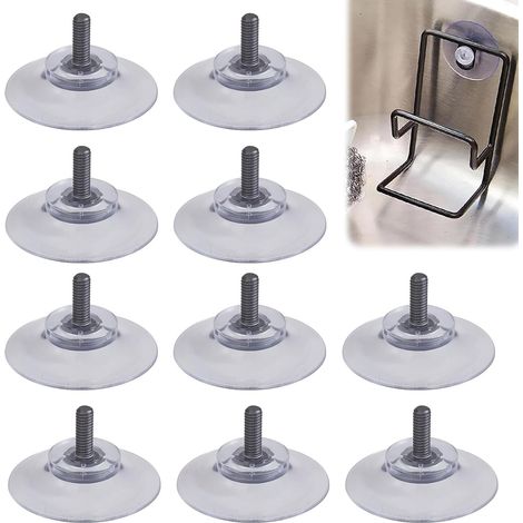 Lot de 12 Ventouse a Visser, Ventouse Vitre, Ventouses Transparentes avec Filetage, Ventouses Pour Fenêtres, Ventouse en Plastique PVC, pour Camping Car, Fenêtre, Salle de Bain, Van (1/5)