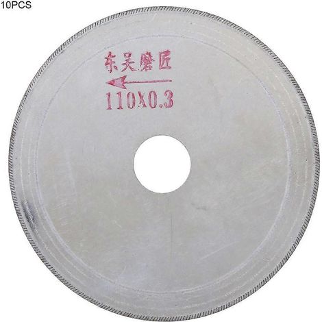 10 lames de scie diamantées ultra-minces pour verre cristal (110200,3 mm)