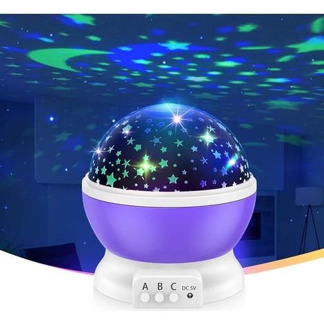 Veilleuse étoilée pour Enfants - Cadeau & Jouet - Chambre/Salon/Fête-Violet- (1/5)