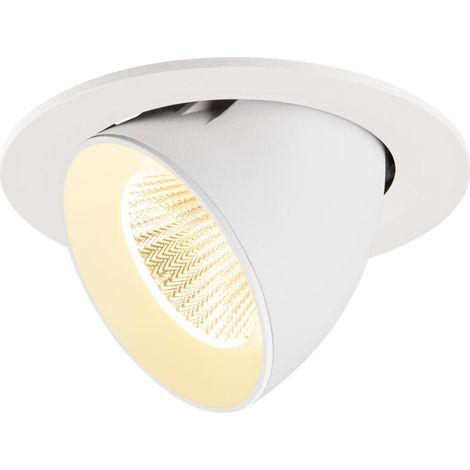 Encastré downlight NUMINOS® GIMBLE L intérieur 3000 K 40° IP20 rond blanc - SLV - 1009734