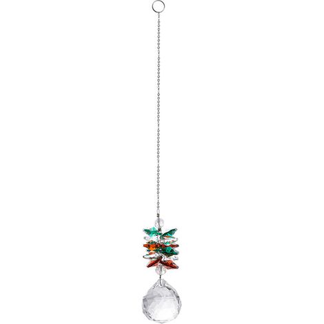 Prisme À Bille De Cristal - Pour Création D'Arc-En-Ciel Dans La Lumière Naturelle - Décoration Fenêtre Jardin Bureau - Lot De 1 (1/5)
