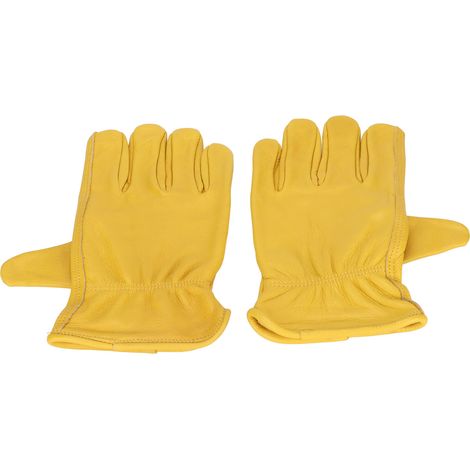 Gants de jardinage en cuir de vachette, résistants à l'abrasion, gants en cuir à doigts entiers pour les randonnées cyclistes en extérieur (1/5)