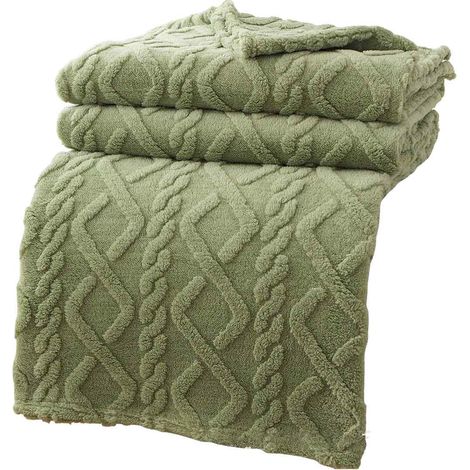 Plaid polaire pour canapé ou lit - Couverture décorative à motif jacquard 3D - Couverture en flanelle douce, légère et moelleuse, idéale en toutes saisons