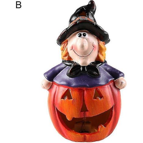 Bougie lumineuse LED en céramique résistante à l'usure, idéale pour Halloween et la maison (Q). (1/5)