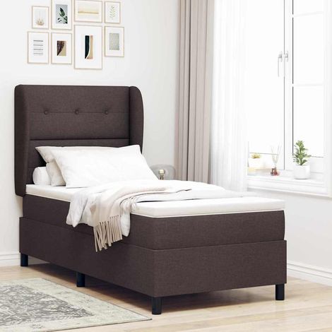Teenpull – Boxspringbett mit Kopfteil Dunkelbraun 90 x 190 cm Stoff (1/5)