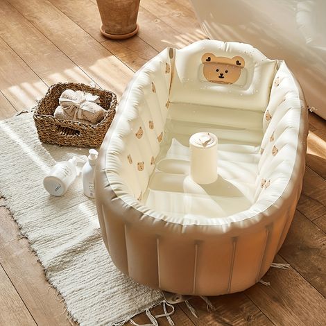 Baignoire gonflable pour bébé, baignoire pliable et portable pour les sorties, piscine de jeu (1/4)
