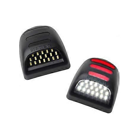 Lot de 2 éclairages de plaque d'immatriculation à LED avec tube néon OLED rouge, compatibles avec Chevy Silverado, Suburban, Tahoe, GMC Sierra 1500, 2500, 3500 HD et Escalade EXT, 6500K (1/5)