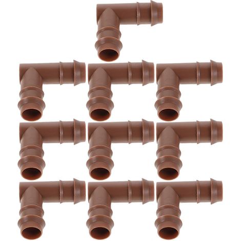 Raccord coudé en plastique pour tuyau d'arrosage, compatible avec l'irrigation goutte à goutte (lot de 40). (1/5)