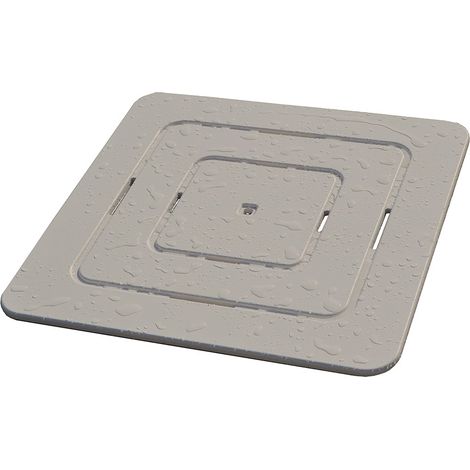 Pedana doccia in legno 60 x 60 ideale per piatto 80 x 80 tortora antiscivolo (1/4)