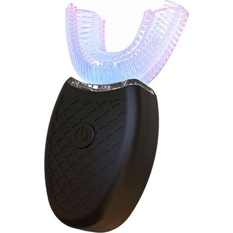 Brosse à dents électrique adulte en U avec nettoyage buccal mains libres à 360°, blanchiment des gencives et imperméabilisation. (1/4)