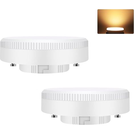 GBLY 2 Bombillas LED GX53 74x25mm Ultra Finas 3000K Sin Parpadeo 5W reemplaza 50W Halógena Bajo Mueble 230V (1/5)