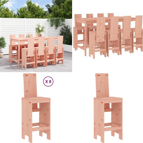 Ensemble de bar de jardin 9 pcs bois massif douglas - Ensemble De Bar De Jardin - Salon De Jardin - Mobilier De Jardin - Table De Bar - Chaises De Bar - Home & Living (1/5)