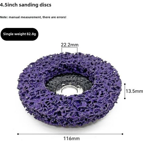 Disque de polissage diamanté 115x22mm – violet – décapage peinture auto, polissage bois, plastique, nylon, élimination rouille (1/5)