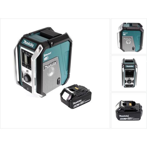 Makita DMR 115 G1 Akku Baustellenradio 12V - 18V  Bluetooth DAB+ IP65- + 1x Akku 6,0 Ah, ohne Ladegerät (1/5)