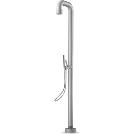 Douche de piscine JEE-O soho 01 gris - inox thermolaqué, hauteur 2300 mm - douche extérieure