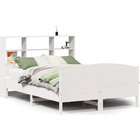 Maison Exclusive - Letto Libreria senza Materasso Bianco 140x190 cm Legno di Pino