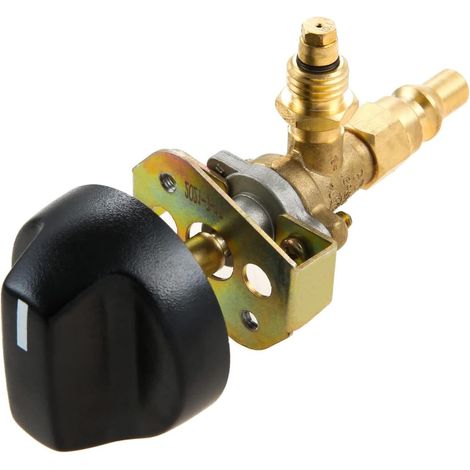 Pièce de rechange pour valve de barbecue, vanne de commande avec filetage M12 x 1,5 et connecteur de déconnexion rapide 1/4", compatible avec les barbecues à gaz Olympian 5500 et 5100 et Weber