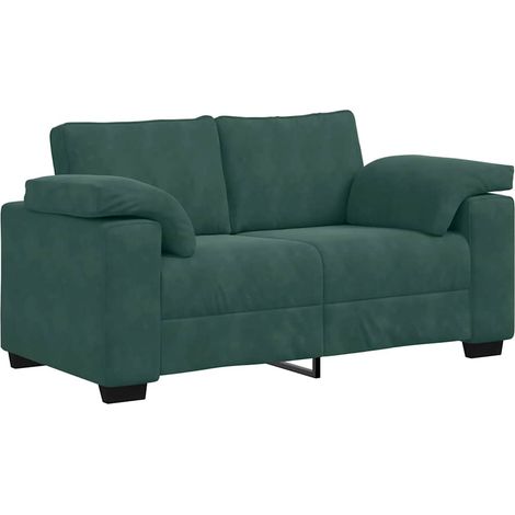 vidaXL Divano Divanetto Verde Scuro 160x77x82 cm Velluto (1/5)