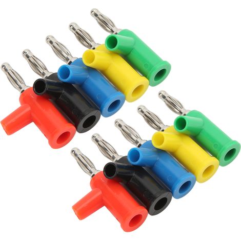 Packung mit 10 J.10028 4mm Bananensteckern, stapelbar und lötfrei, für Industrieanlagen (1/5)