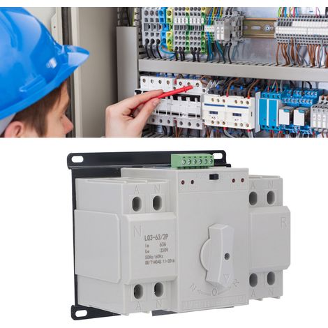 LQ3-63/2P AC230V Dual Power Automatischer Umschalter CB-Klasse Miniatur-Leistungsschalter (ATS)