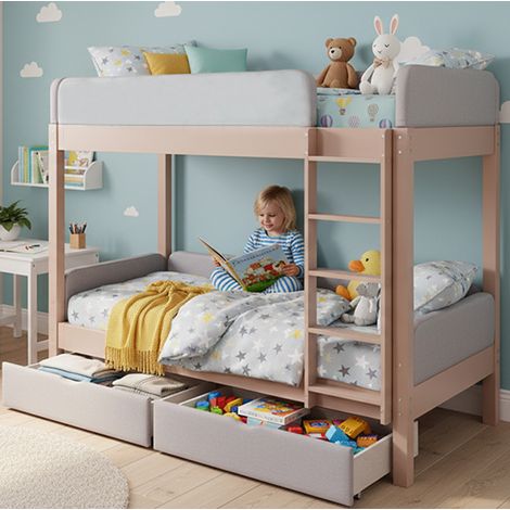 letto contenitore 90x200 scala sicura grigio OKMYHOME (1/5)