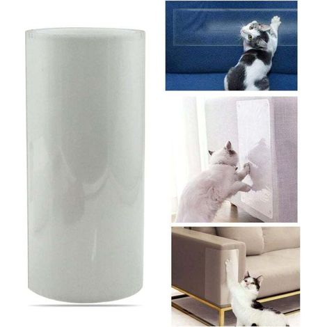 Protecteur Transparent Anti Griffes Chat pour Meubles Canapé Porte Mur Tapis Rouleau Adhésif 200x300cm (1/4)