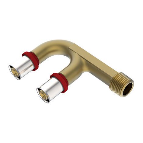 RACCORDO DOPPIO IKARO MASCHIO A U- Diam. 16x16 - 3/4- IKARO- pezzi 1 (1/2)