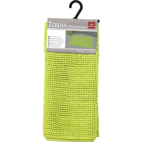 Tapis de salle de bain Vert anis en Microfibre Boules 45 x 75 cm - TENDANCE (1/2)