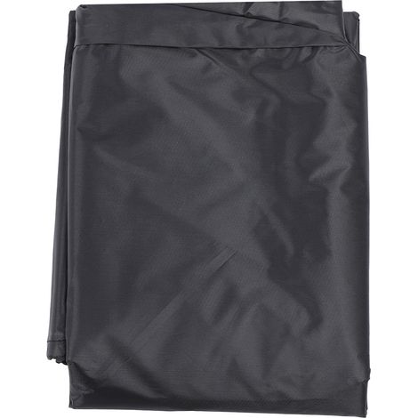Housse ronde noire pour mobilier de jardin, en tissu Oxford 210D, anti-poussière, anti-décoloration, résistante aux UV et imperméable, pour ensemble table et chaises de jardin, 185 x 110 cm / 72,8 x 4 (1/5)