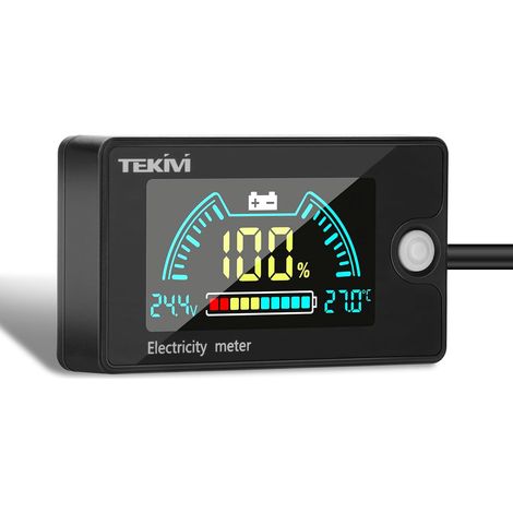 Contrôleur de batterie 12 V 24 V 36 V 48 V 60 V 72 V 84 V Appareil de mesure de la batterie pour 8-100 V au lithium, fer au lithium et batteries plomb-acide, 6 réglages de mode avec alarme de (1/5)