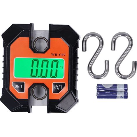 Balance numérique pour grue avec crochets, écran LCD, balance électronique suspendue à usage industriel, 100 kg (220 lbs)-AquaForge