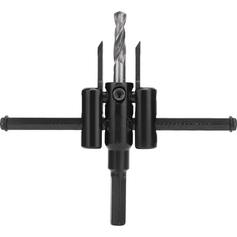 Scie cloche réglable en acier allié pour découpe ronde de 30 à 120 mm de diamètre, idéale pour le bois, le plastique et autres surfaces. (1/5)