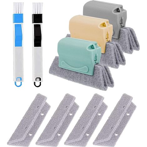 Brosse De Nettoyage De Fente De Fenêtre Mini 9pcs Brosse Fente Multifonction Brosse De Nettoyage De Fente De Fenêtre pour Porte Glissières Salle De Bain Rainure