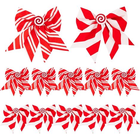 Nœuds de Noël pour couronnes, décorations festives d'hiver décorations de sapin de Noël Pour intérieur, fête, extérieur, maison, mariage, escalier, cheminée (1/5)