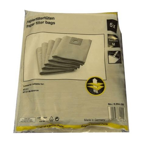 SACHET DE SACS X 5 POUR PETIT ELECTROMENAGER KARCHER - 69042900 (1/2)