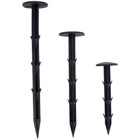 Piquet de Fixation Plastique,Piquet Sol en Plastique,Piquet de Fixation pour bache,ancrage de Sol pour Jardin,Clous pour Jardin (20cm-100pcs) (1/4)