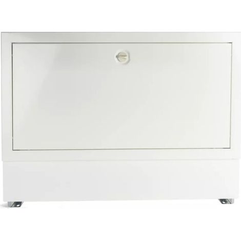 Rehau – Coffret compact pour collecteur 2 à 6 circuits 550x716mm – Tôle galvanisée laquée – Support réglable horizontal et vertical