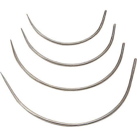 Aiguilles courbées 4 pièces pour débutants en couture - Kit créatif et cadeau unique