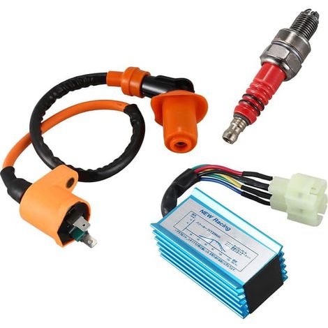 Bobine d'allumage + goupille + boîtier pour moteurs 4 temps GY6 50cc-150cc de quad [DB] (voir photo) (1/3)